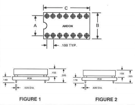 ANDON 200℃封閉框架ICDIP插座，不帶支架
